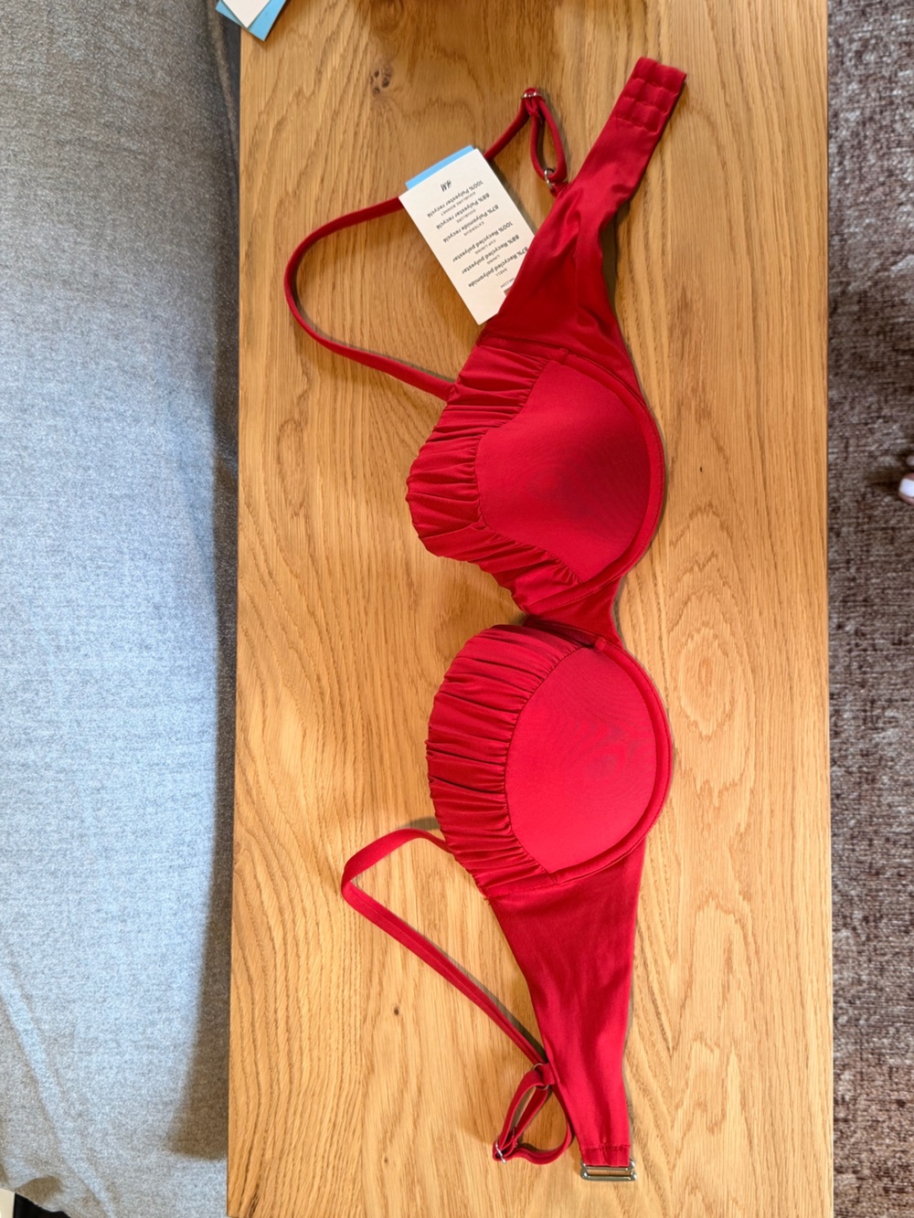 NWT H&M Red Ruffled Underwire Bra
